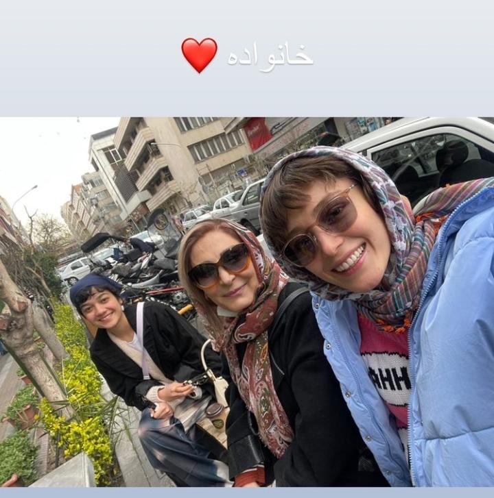 سلفی فرشته حسینی با مادر شوهرش + عکس