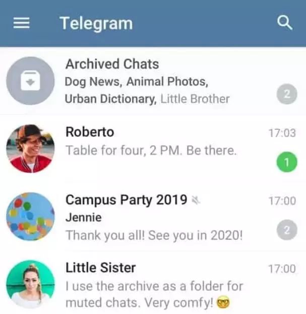ترفند تلگرام آرشیو