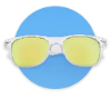 عینک آفتابی با لنزهای رنگی کهربایی مناسب والیبال