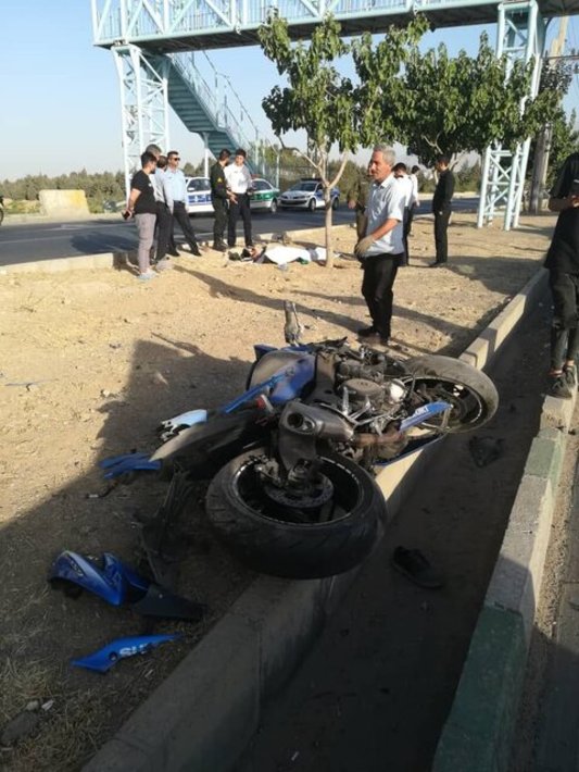 تصادف مرگبار موتورسنگین در شمال تهران + عکس