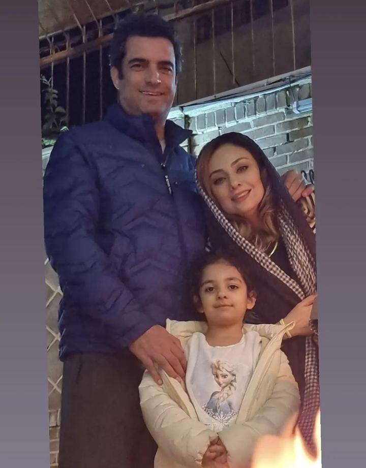 شب چهارشنبه سوری یکتا ناصر و خانواده اش + عکس