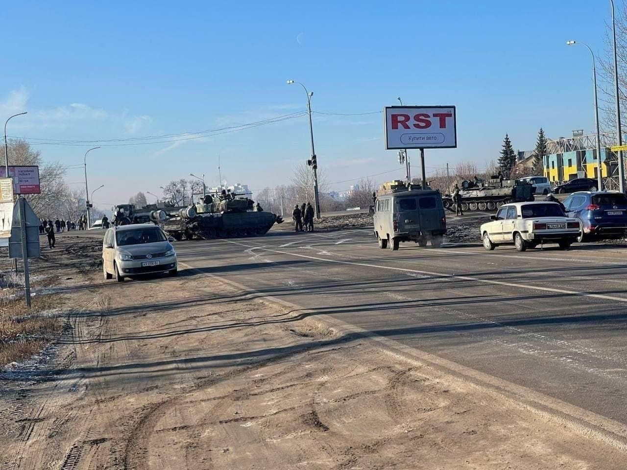 ورود تانک های روسیه به حومه شهر «خارکیف» اوکراین